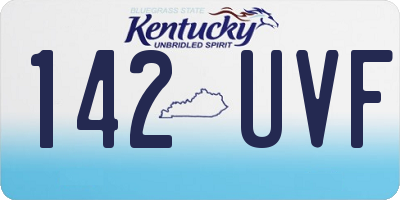 KY license plate 142UVF