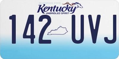 KY license plate 142UVJ