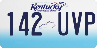 KY license plate 142UVP