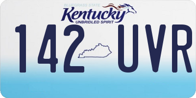 KY license plate 142UVR