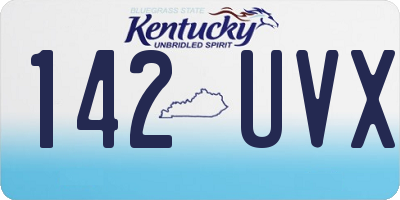 KY license plate 142UVX