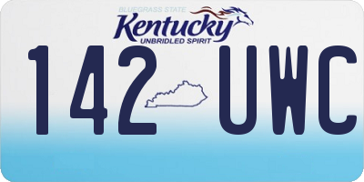 KY license plate 142UWC