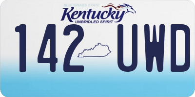 KY license plate 142UWD