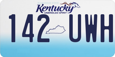 KY license plate 142UWH
