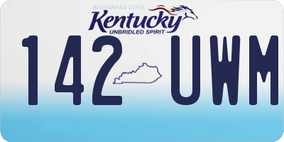 KY license plate 142UWM