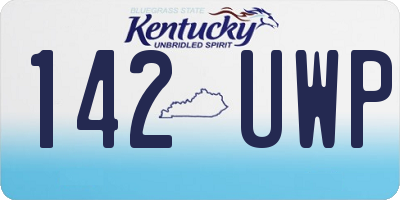 KY license plate 142UWP