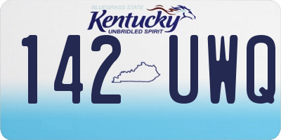 KY license plate 142UWQ