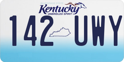 KY license plate 142UWY
