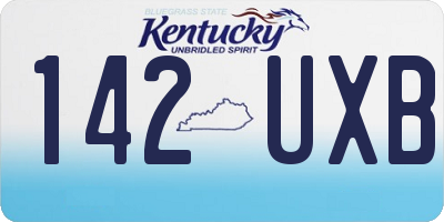 KY license plate 142UXB