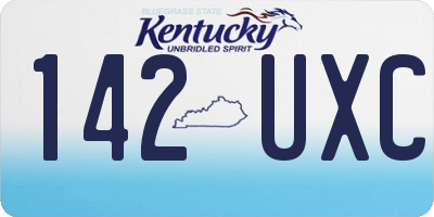 KY license plate 142UXC