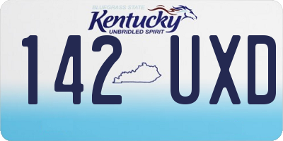 KY license plate 142UXD
