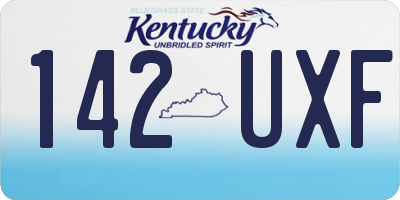 KY license plate 142UXF