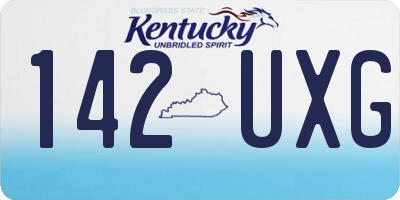 KY license plate 142UXG