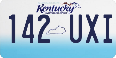 KY license plate 142UXI