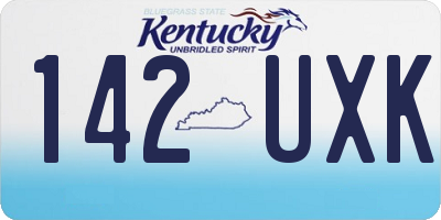 KY license plate 142UXK