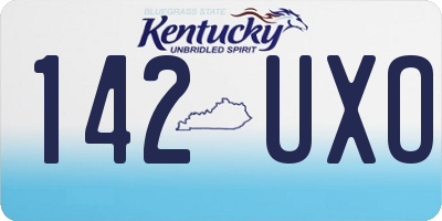 KY license plate 142UXO