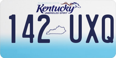 KY license plate 142UXQ