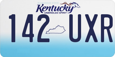 KY license plate 142UXR