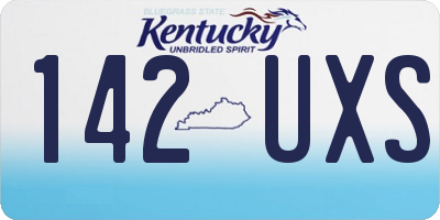 KY license plate 142UXS