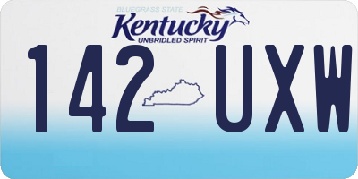 KY license plate 142UXW