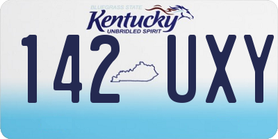 KY license plate 142UXY