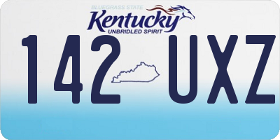 KY license plate 142UXZ