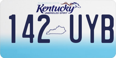 KY license plate 142UYB