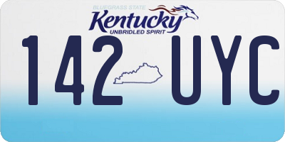 KY license plate 142UYC