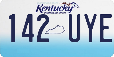 KY license plate 142UYE
