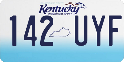 KY license plate 142UYF