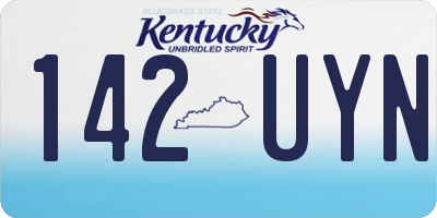 KY license plate 142UYN