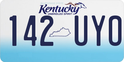 KY license plate 142UYO