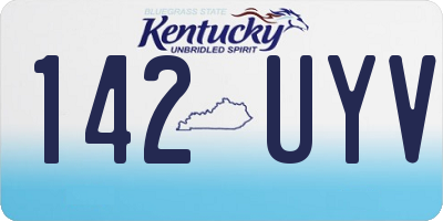 KY license plate 142UYV
