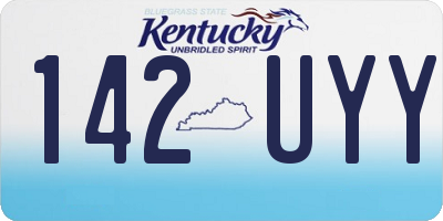 KY license plate 142UYY