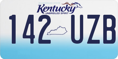 KY license plate 142UZB
