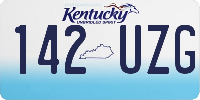 KY license plate 142UZG