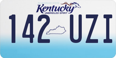 KY license plate 142UZI
