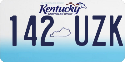 KY license plate 142UZK