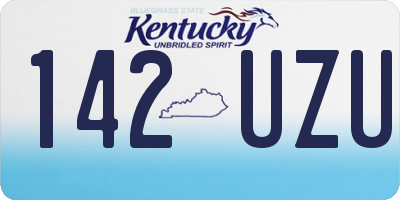 KY license plate 142UZU