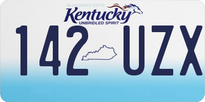 KY license plate 142UZX