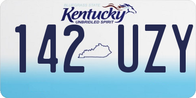 KY license plate 142UZY