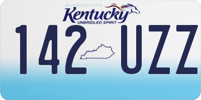 KY license plate 142UZZ