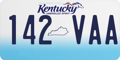 KY license plate 142VAA