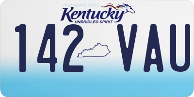 KY license plate 142VAU