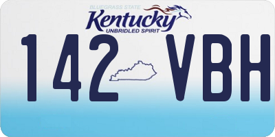KY license plate 142VBH