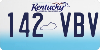 KY license plate 142VBV