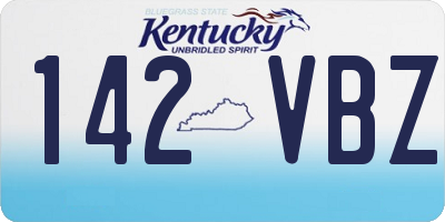 KY license plate 142VBZ