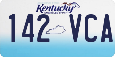 KY license plate 142VCA