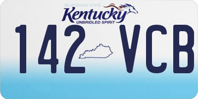 KY license plate 142VCB