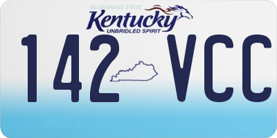 KY license plate 142VCC